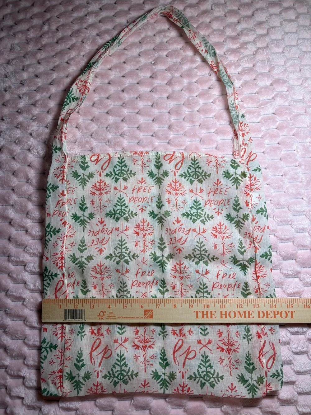 Free People Green & Red Print Tote